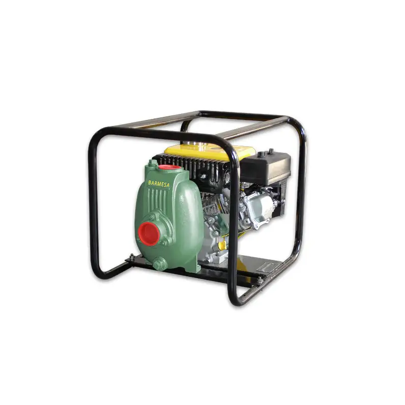 BOMBA AUTOCEBANTE MOTOR A GASOLINA BRIGGS & STRATTON, 8M-93432 / 60010003 EN BASE DE ACERO SIN RUEDAS, BARNES & ITEM-005145
