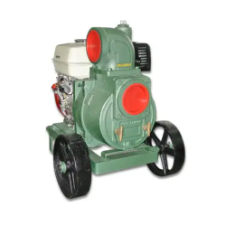 BOMBA AUTOCEBANTE TRAGASÓLIDOS MOTOR A GASOLINA, 4ATS-350447 EN BASE CON RUEDAS DE FIERRO, BARNES & ITEM-004801