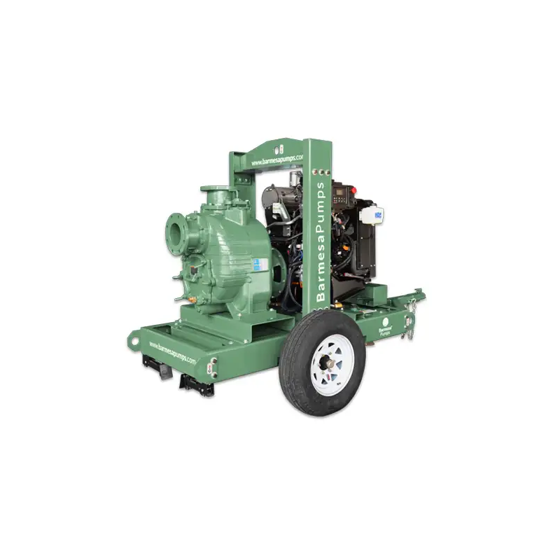 SH6-4M11V2D0 EN BASE DE ACERO SIN RUEDAS BARNES BOMBA AUTOCEBANTE TRAGASÓLIDOS MOTOR A DIÉSEL BAUDOUIN & ITEM-019278