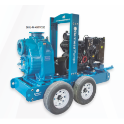 BOMBA AUTOCEBANTE TRAGASÓLIDOS MOTOR A DIÉSEL SERIE SH, SH8U-4M11V6D0 EN BASE DE ACERO SIN RUEDAS, BARNES & ITEM-021865